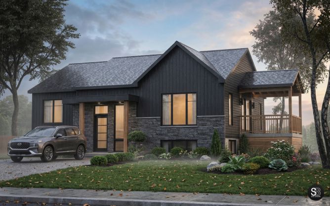 Dessin 3D de maison pour permis