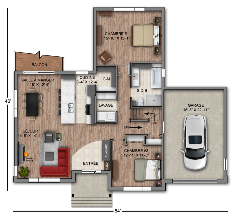 Vue de plancher architecture