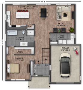 Plan de maison modèle 10 vue de plancher