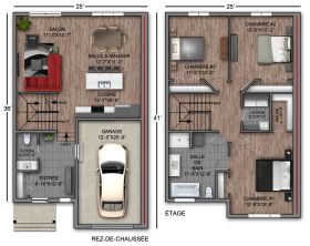 Plan de maison modèle 7 vue de plancher