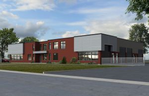 Vue 3D de batiment commercial