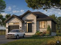 Maison contemporaine vue en trois dimensions. Réalisation SBdesign